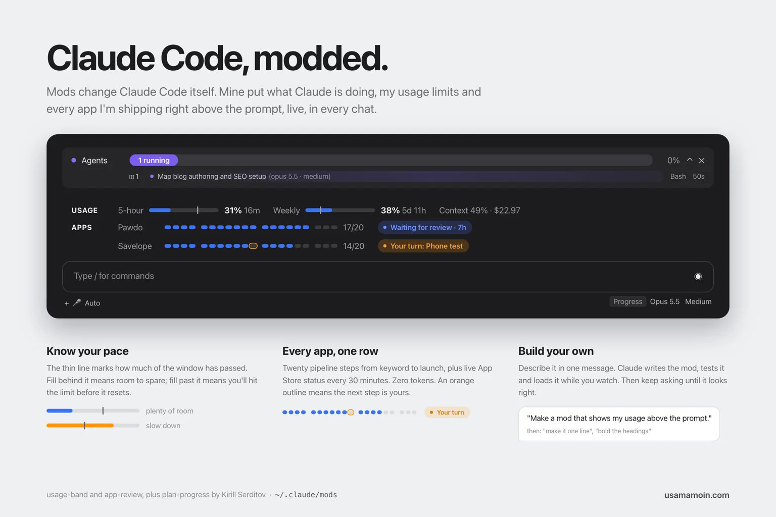 Claude Code Mods: 3 I Use Daily and How to Build One